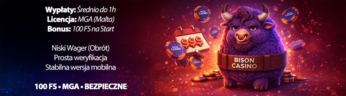 Bison Casino bonus bez depozytu darmowe spiny 2026